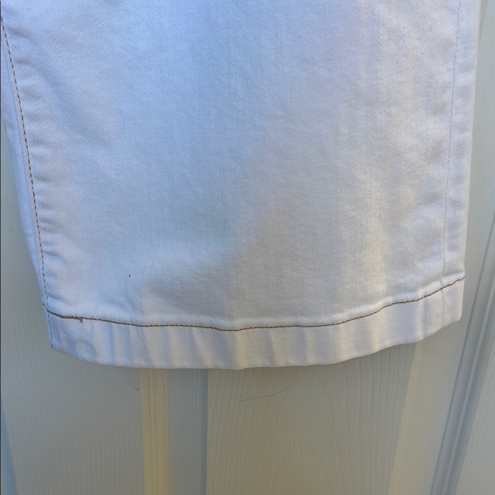 Chico's Off White Wide Leg Ankle Cropped Jeans - Picture 9 of 9